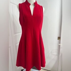 BLACK HALO Red Fit & Flare Dress – Size 12 – Made in USA 🔥